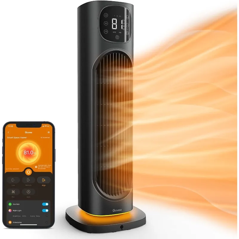 Govee Smart Space Heater for Indoor Use, 1500W Ceramic Tower Heater with Thermostat APP&Voice Control
Govee Smart Space Heater for Indoor Use, 1500W Ceramic Tower Heater with Thermostat APP&Voice Control