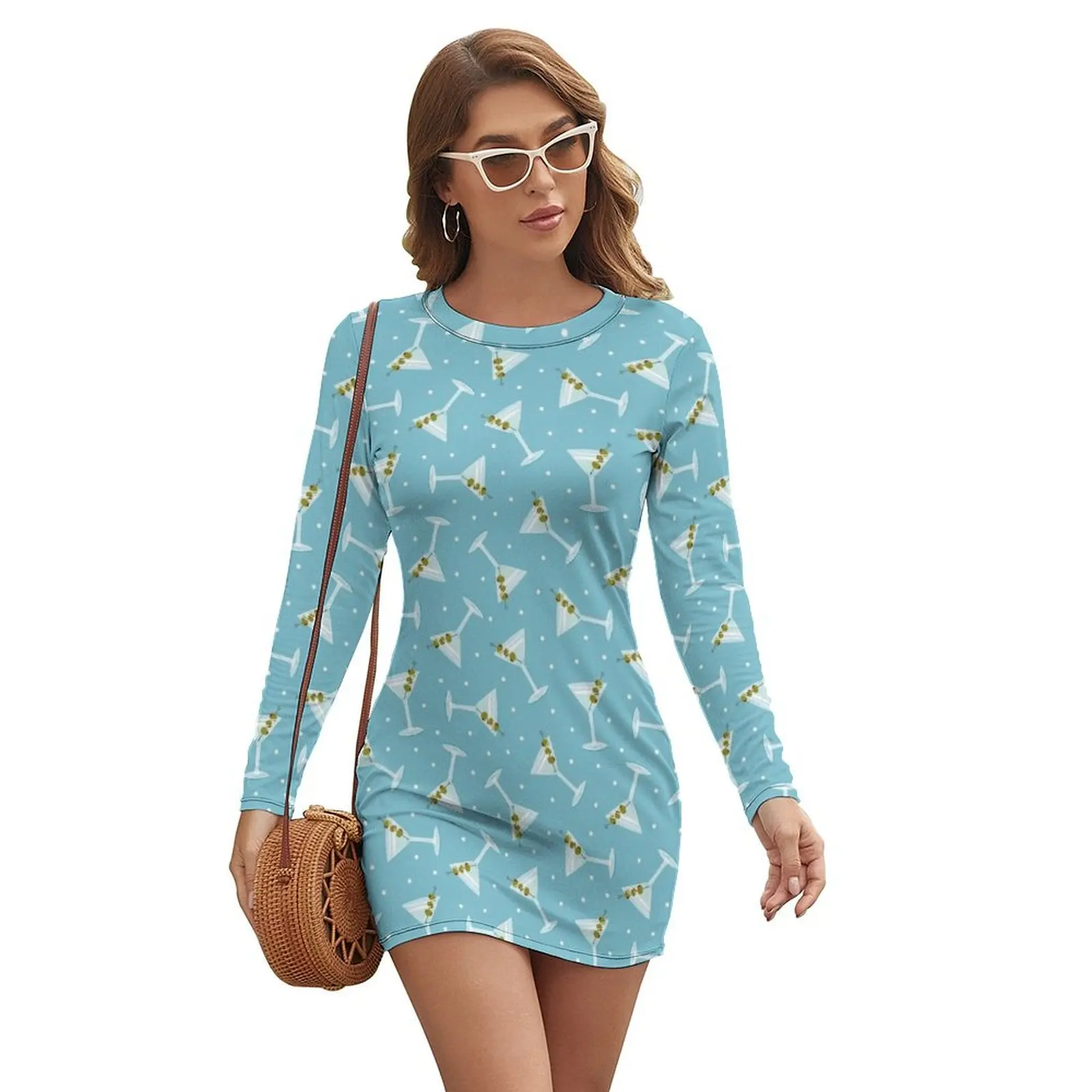 martini glasses - summer blue Long-sleeved Dress bandage dress birthday dresses for women
martini glasses - summer blue Long-sleeved Dress bandage dress birthday dresses for women
