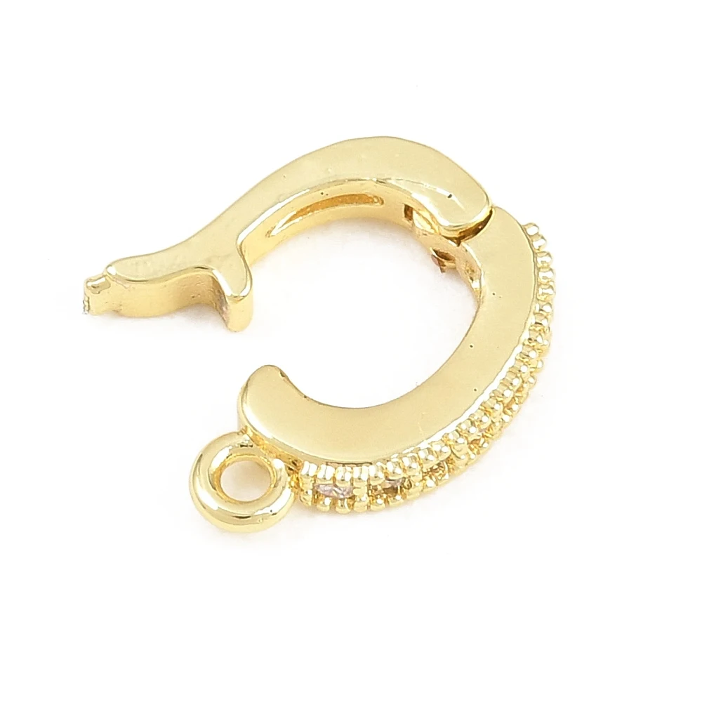 10pcs Golden Fold Over Clasp Cubic Zirconia Spring Ring Clasp with Loop for Jewelry Making Necklace Bracelet Findings
10pcs Golden Fold Over Clasp Cubic Zirconia Spring Ring Clasp with Loop for Jewelry Making Necklace Bracelet Findings