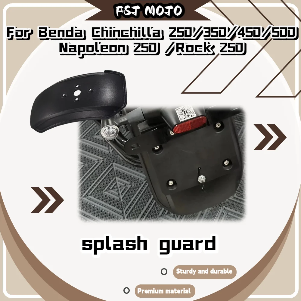 For Benda Chinchilla 250 350 450 500Napoleon250 Rock 250 Rear Mudguard, Thickened Extended Anti-Splash Mud Shield Moto Mod Parts
For Benda Chinchilla 250 350 450 500Napoleon250 Rock 250 Rear Mudguard, Thickened Extended Anti-Splash Mud Shield Moto Mod Parts