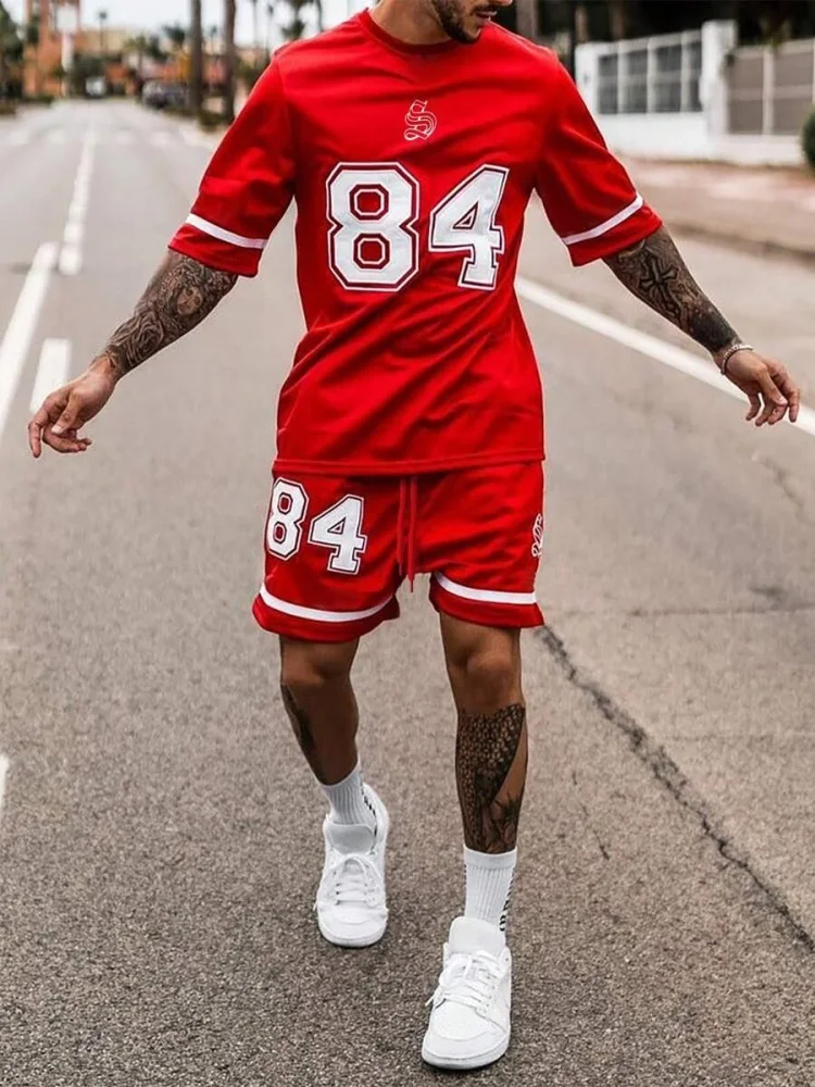 Summer Men Daily T-shirt and Beach Shorts Set Outdoor Casual Men Short Sleeved Street Style Men Shorts Comfortable Breathable
Summer Men Daily T-shirt and Beach Shorts Set Outdoor Casual Men Short Sleeved Street Style Men Shorts Comfortable Breathable