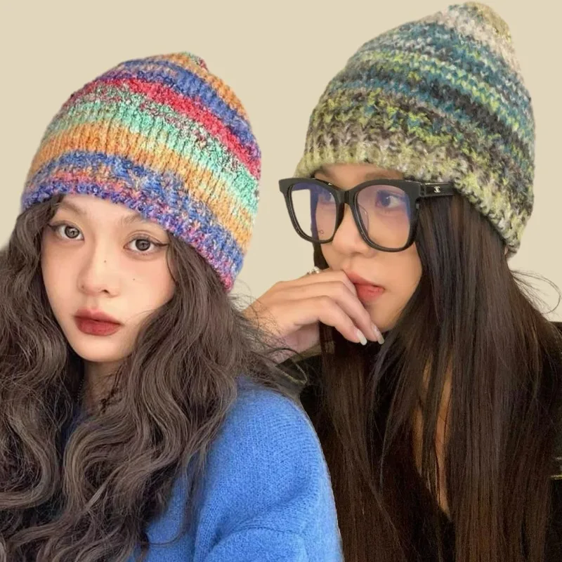 Gradient Tie Dye Color Cap Sweet Knitted Tie Dye Rainbow Beanie Winter Outdoor Warm High Elastic Casual Women Men Hip Hop Hats
Gradient Tie Dye Color Cap Sweet Knitted Tie Dye Rainbow Beanie Winter Outdoor Warm High Elastic Casual Women Men Hip Hop Hats
