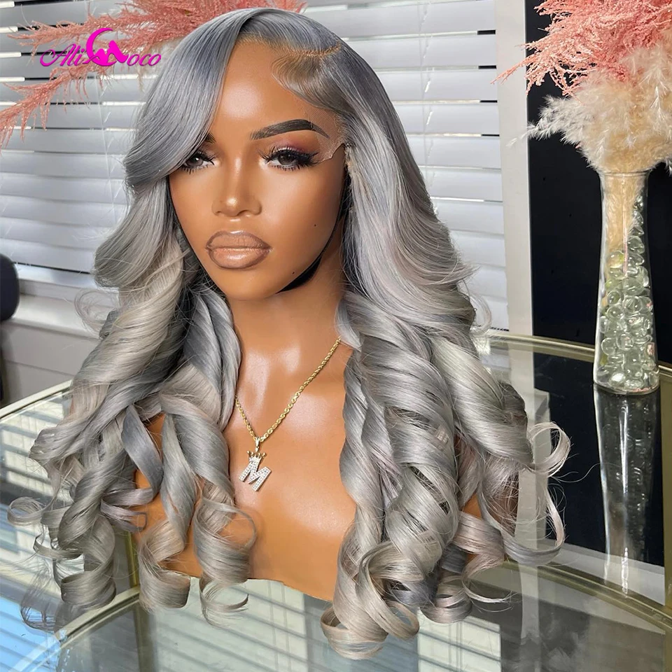 13×4 Grey Body Wave Lace Front Wigs Human Hair Pre Plucked 180 Density Grey Human Hair Front Wigs Silver For Women
13×4 Grey Body Wave Lace Front Wigs Human Hair Pre Plucked 180 Density Grey Human Hair Front Wigs Silver For Women