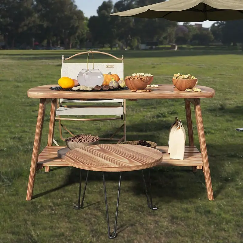 *Cooking tea table around the stove, outdoor barbecue, home courtyard, indoor folding utensils, camping
*Cooking tea table around the stove, outdoor barbecue, home courtyard, indoor folding utensils, camping