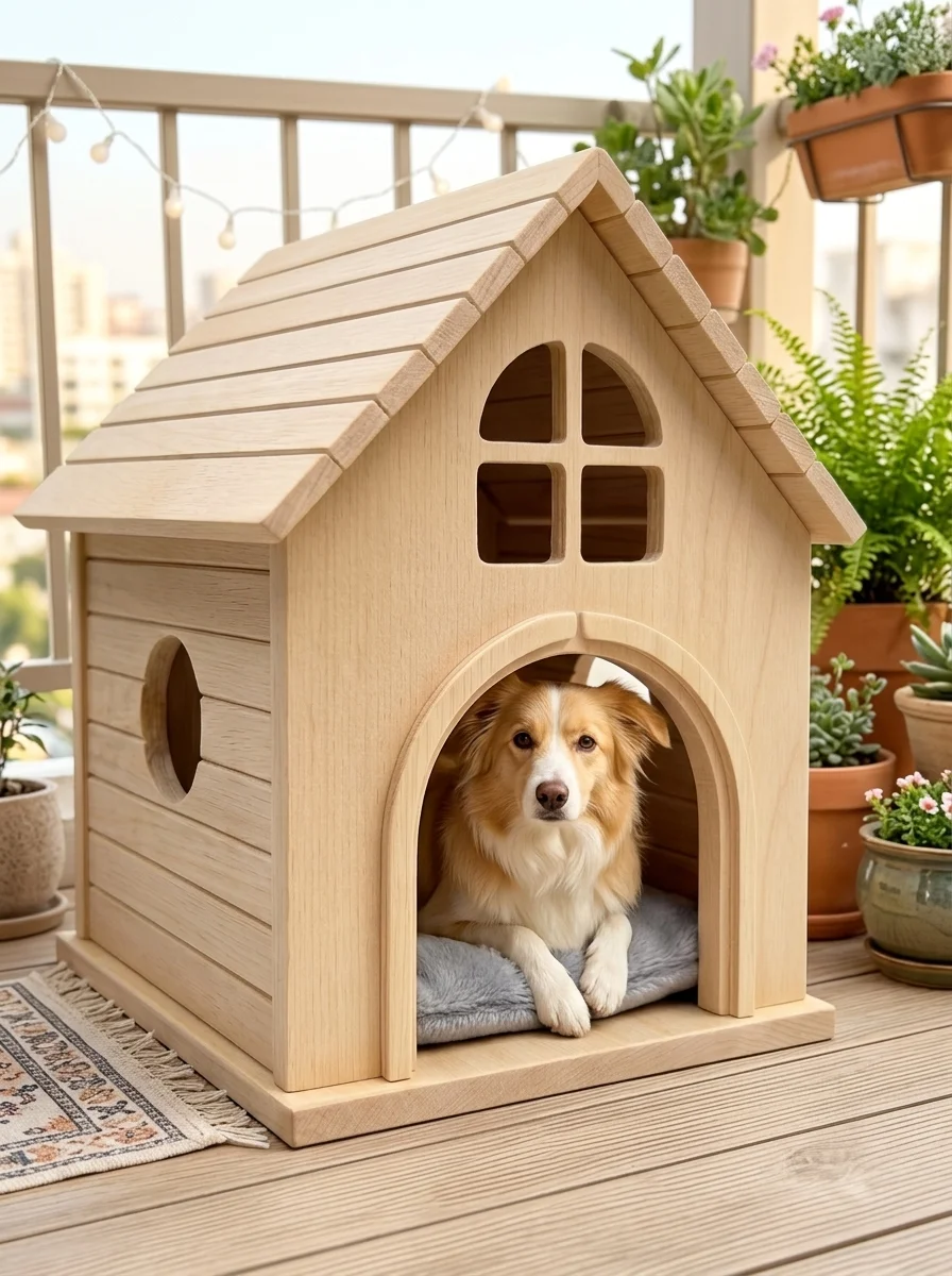 HYS pure solid wood indoor kennel house log wind pet small house semi-closed security dog house
HYS pure solid wood indoor kennel house log wind pet small house semi-closed security dog house