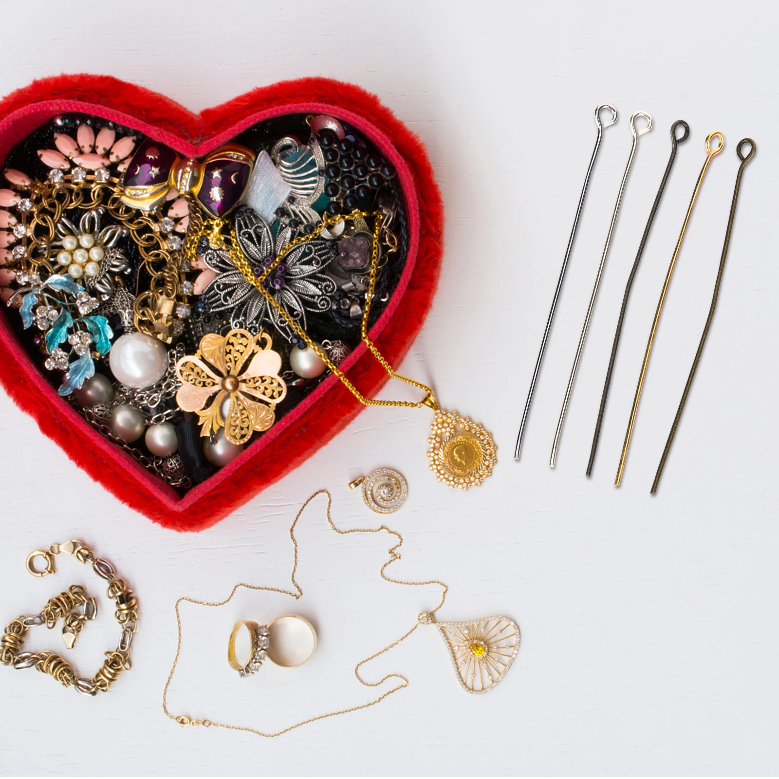 500 Pcs Header Metal End Pin Open Eye Jewelry Bracelet Making Accessories Earrings Supplies
500 Pcs Header Metal End Pin Open Eye Jewelry Bracelet Making Accessories Earrings Supplies