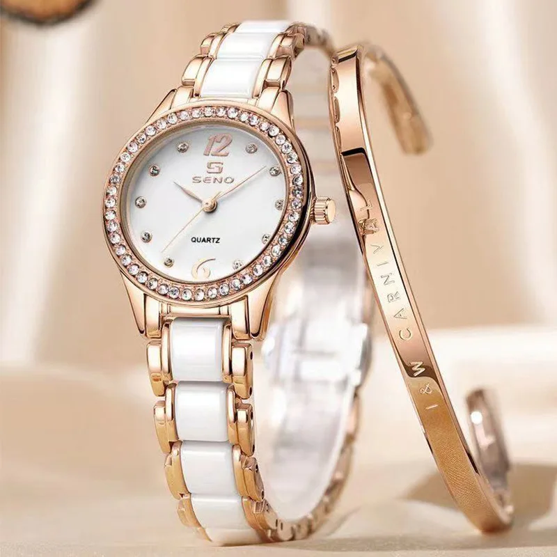 Brand New Ceramic Women's Watch With Diamond Inlay Fashionable Waterproof Hot Selling Ladies Quartz Watch Mineral Glass Mirror
Brand New Ceramic Women's Watch With Diamond Inlay Fashionable Waterproof Hot Selling Ladies Quartz Watch Mineral Glass Mirror