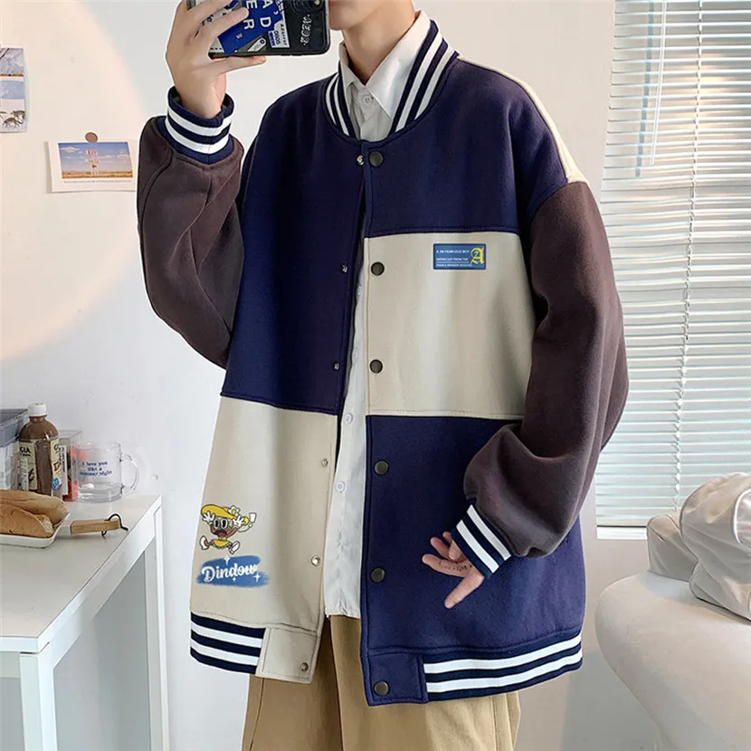 Couples Matching Spring Autumn Men's Pilot Jacket Baseball Style Windbreaker Loose Fit Color Block Fashionable Outerwear
Couples Matching Spring Autumn Men's Pilot Jacket Baseball Style Windbreaker Loose Fit Color Block Fashionable Outerwear