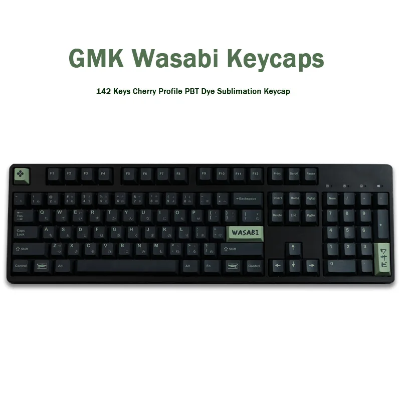 142 Keys GMK Wasabi Keycaps Set Cherry Profile PBT Dye Sublimation Keycap For Cherry MX Switch Mechanical Keyboard
142 Keys GMK Wasabi Keycaps Set Cherry Profile PBT Dye Sublimation Keycap For Cherry MX Switch Mechanical Keyboard