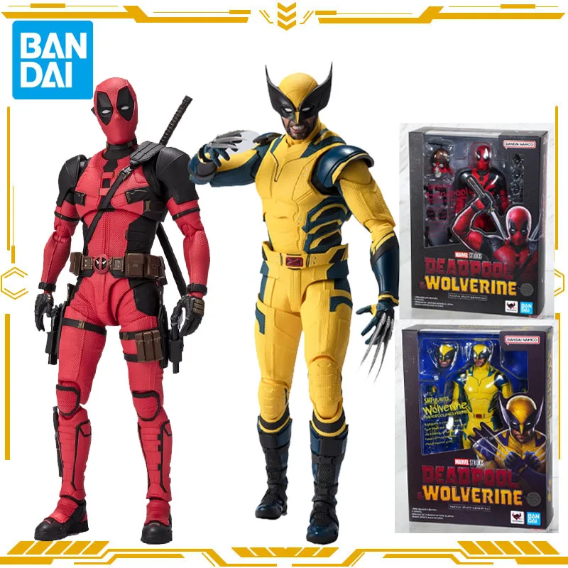 Bandai Original Genuine S.H.Figuarts Deadpool & Wolverine Action Figure Toys for Boys Girls Gift Collectible Model Ornaments 
Bandai Original Genuine S.H.Figuarts Deadpool & Wolverine Action Figure Toys for Boys Girls Gift Collectible Model Ornaments