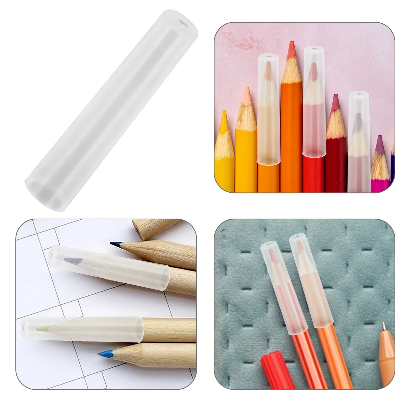 10 Pcs Cap Extender Erasers Pencil for Colored Pencils Simple Transparent Plastic Canvas Pouch
10 Pcs Cap Extender Erasers Pencil for Colored Pencils Simple Transparent Plastic Canvas Pouch