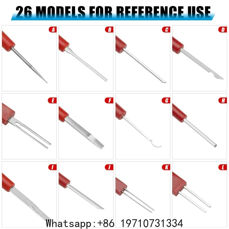 Universal Automotive Terminal Removal Tool Set,26-Pcs Kit Release Tool Car Electrical Wiring Connector Pin Extractor
Universal Automotive Terminal Removal Tool Set,26-Pcs Kit Release Tool Car Electrical Wiring Connector Pin Extractor