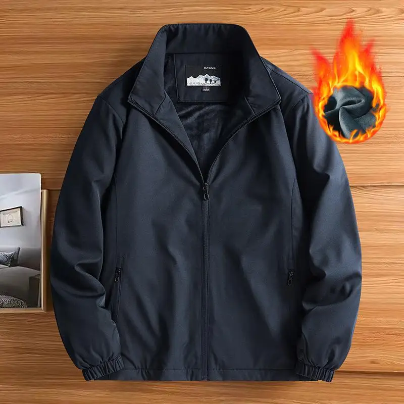 Мужская утепленная куртка на флисовой подкладке, осенне-зимняя, теплая, ветрозащитная, хлопковая, с воротником-стойкой, на молнии, модная, в городском стиле
Мужская утепленная куртка на флисовой подкладке, осенне-зимняя, теплая, ветрозащитная, хлопковая, с воротником-стойкой, на молнии, модная, в городском стиле
