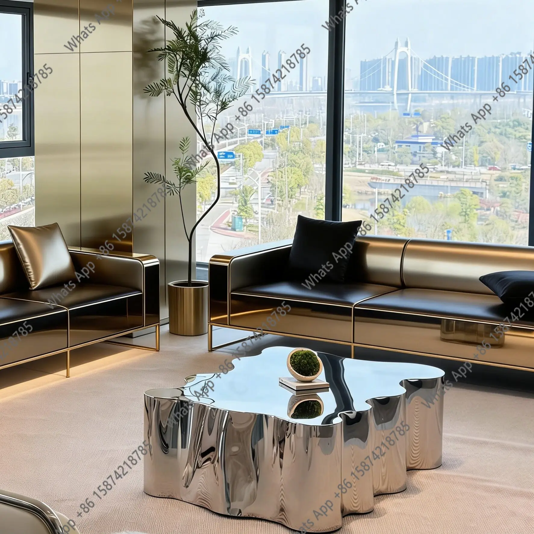 High-end custom 304 stainless steel coffee table silver metal brushed Italian minimalist living room light luxury designer
High-end custom 304 stainless steel coffee table silver metal brushed Italian minimalist living room light luxury designer