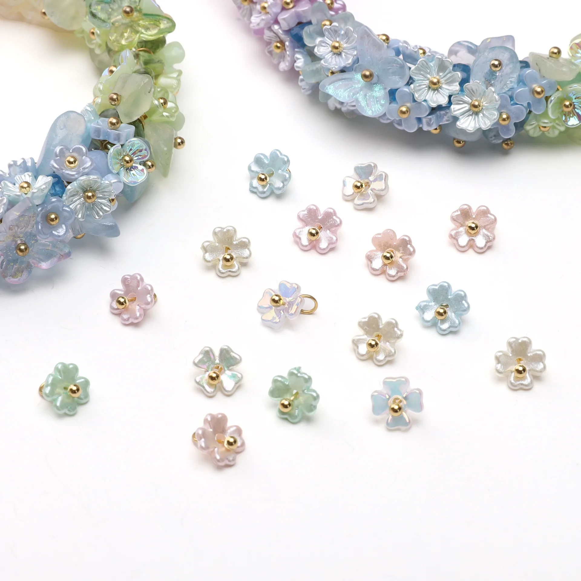 5Pcs 7-8mm Acrylic Imitation Pearl Bell Flower Beads 4 Petals Loose Beads Pendants For DIY Jewelry Making Bracelet Necklace Earr
5Pcs 7-8mm Acrylic Imitation Pearl Bell Flower Beads 4 Petals Loose Beads Pendants For DIY Jewelry Making Bracelet Necklace Earr