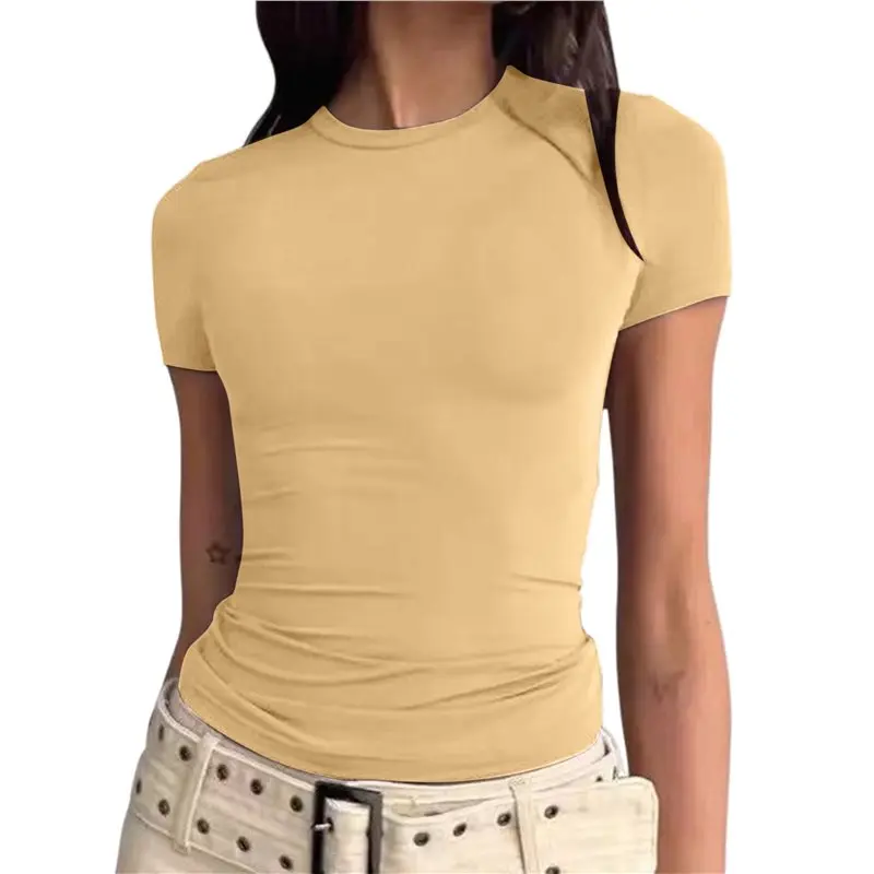 CYL-Women's Casual Basic Going Out Crop Tops Slim Fit Short Sleeve Crew Neck Tight T Shirts
CYL-Women's Casual Basic Going Out Crop Tops Slim Fit Short Sleeve Crew Neck Tight T Shirts
