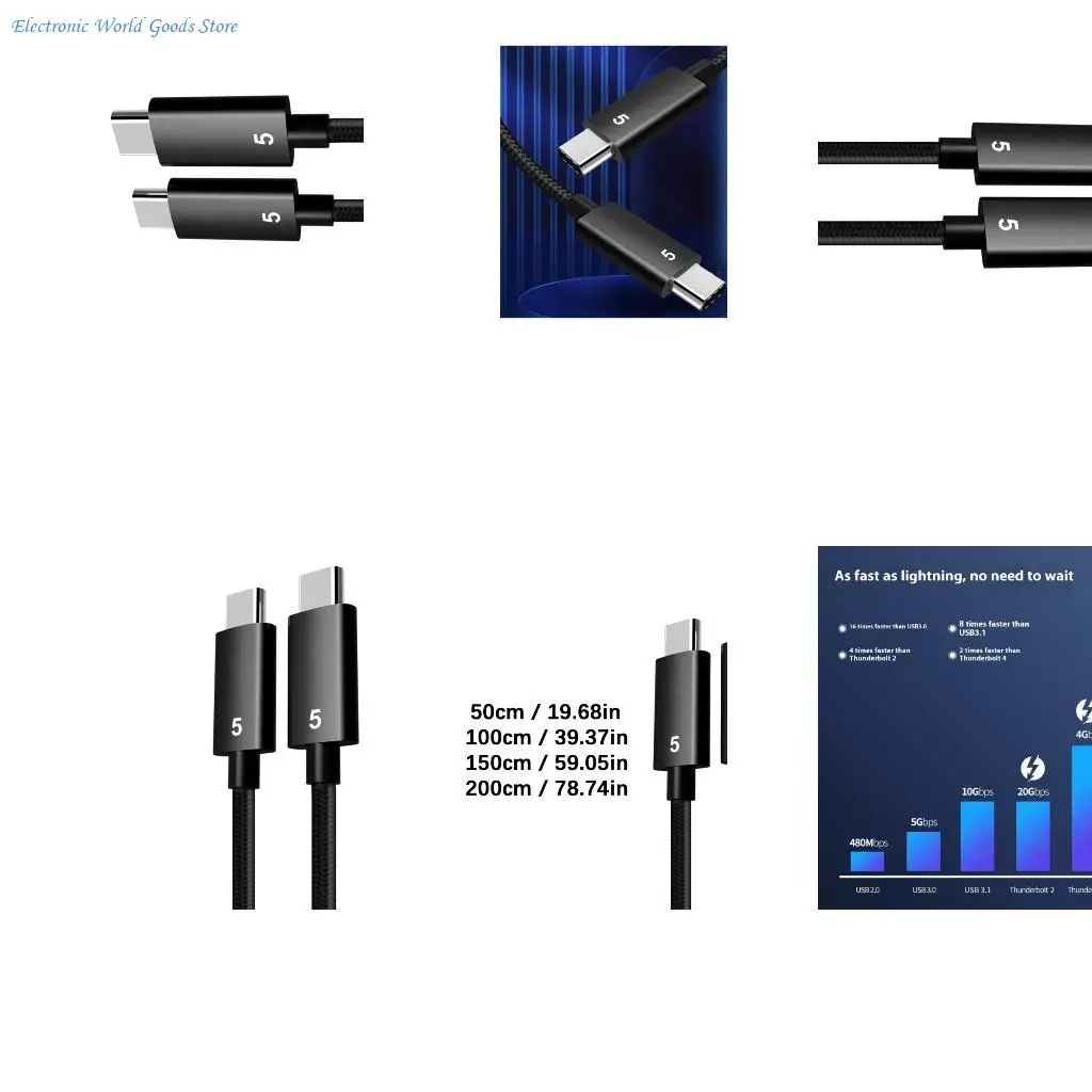 A3PD Fast Speed USB4 Coaxial Cable With 80Gbps Transmission 16K Resolution Braided Data Wire USB C Line
A3PD Fast Speed USB4 Coaxial Cable With 80Gbps Transmission 16K Resolution Braided Data Wire USB C Line