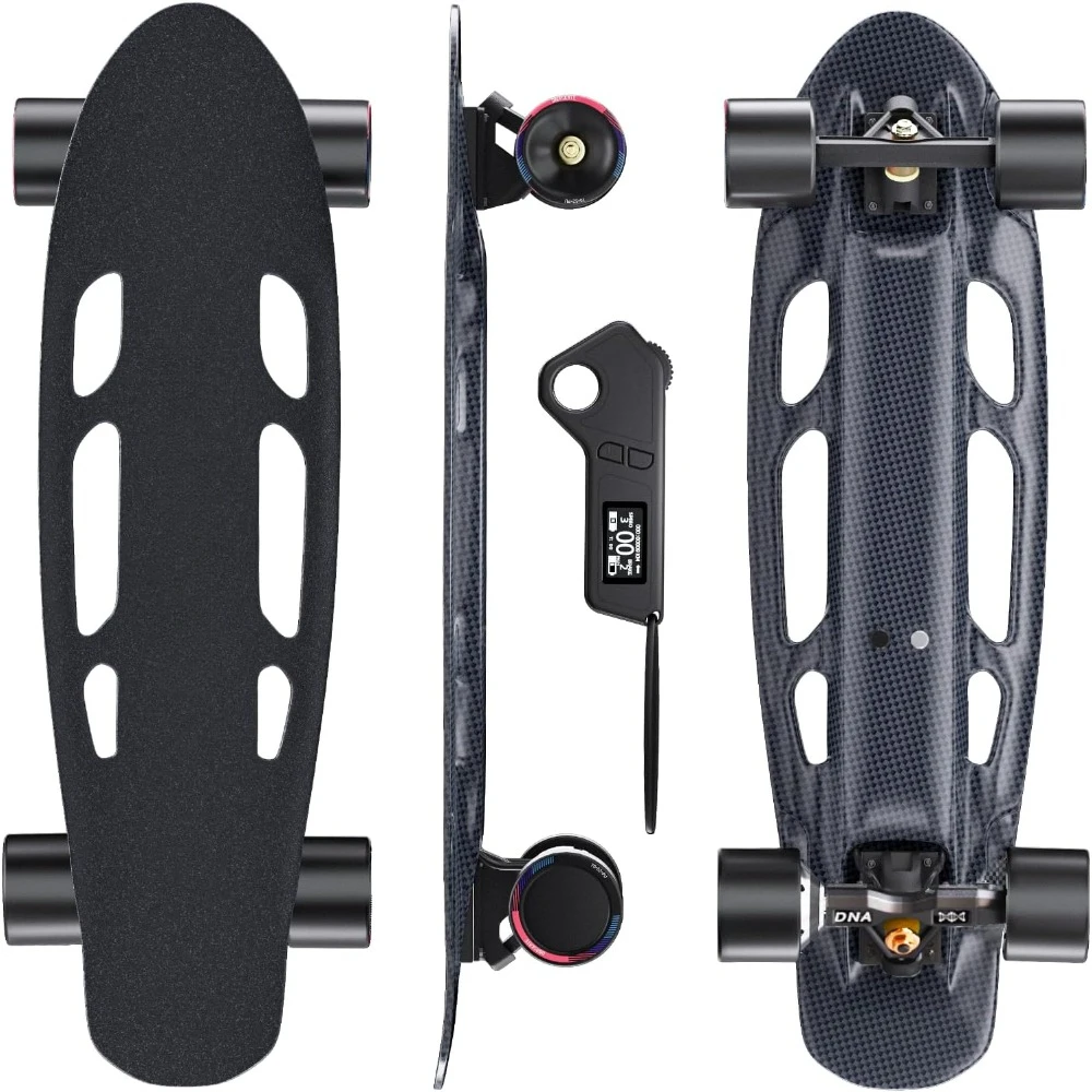 Electric Skateboard with Remote, 17/22Mph Top Speed,9Miles Range,400/800W Hub-Motor, Skateboard for Adults &Teens
Electric Skateboard with Remote, 17/22Mph Top Speed,9Miles Range,400/800W Hub-Motor, Skateboard for Adults &Teens