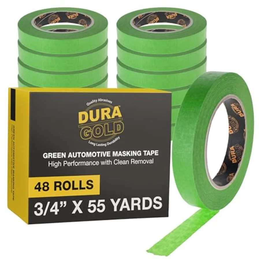 Green Automotive Masking Tape/ Inch 0.7 Inch x 55 Yards Case of 8 Rolls - Premium High-Performance Heat Resistant - Auto Refini
Green Automotive Masking Tape/ Inch 0.7 Inch x 55 Yards Case of 8 Rolls - Premium High-Performance Heat Resistant - Auto Refini