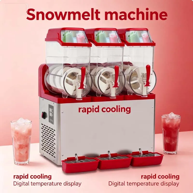 Commercial 12L x 3 Double Tank Electric Automatic Slush Maker Machine Frozen Drink Snow Melting Machine 950W
Commercial 12L x 3 Double Tank Electric Automatic Slush Maker Machine Frozen Drink Snow Melting Machine 950W