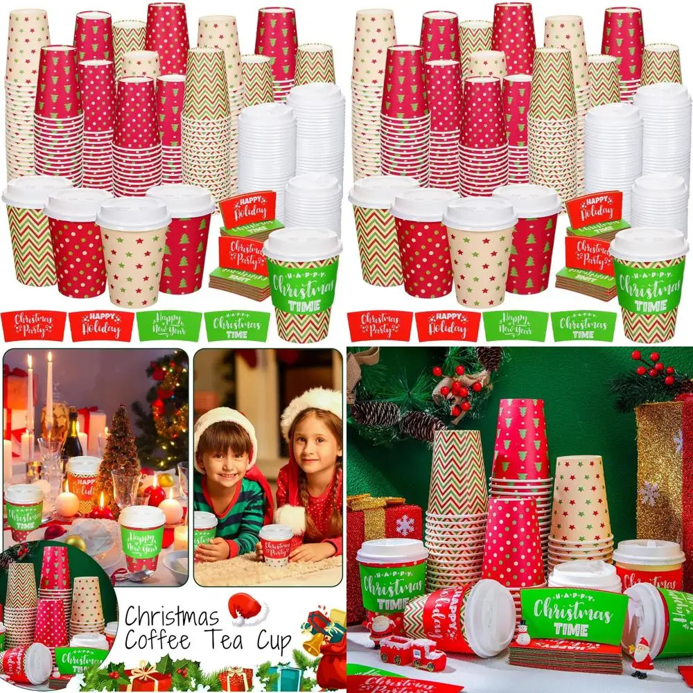 160 наборов из 480 рождественских бумажных стаканчиков с крышками и рукавами, 16 унций, 4 дизайна, для праздничных вечеринок
160 наборов из 480 рождественских бумажных стаканчиков с крышками и рукавами, 16 унций, 4 дизайна, для праздничных вечеринок