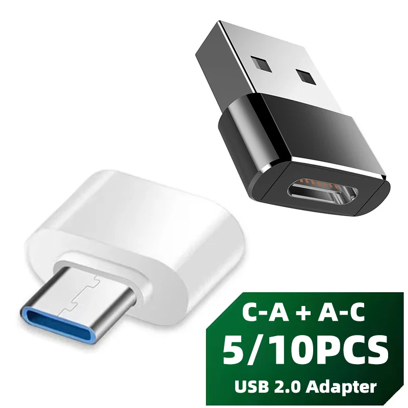 5/10PCS USB To Type C OTG Adapter USB USB-C Female To USB Male PD Fast Charging OTG Connector For PC Macbook Samsung Xiaomi
5/10PCS USB To Type C OTG Adapter USB USB-C Female To USB Male PD Fast Charging OTG Connector For PC Macbook Samsung Xiaomi