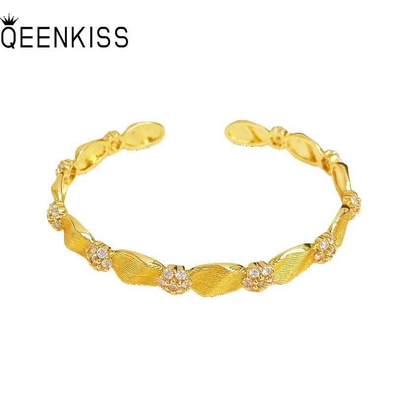 QEENKISS Gold Flower Bracelets Bangles For Women Female Wedding Party Birthday Christmas Bride Mother Girl Ladies Gifts BT5365
QEENKISS Gold Flower Bracelets Bangles For Women Female Wedding Party Birthday Christmas Bride Mother Girl Ladies Gifts BT5365