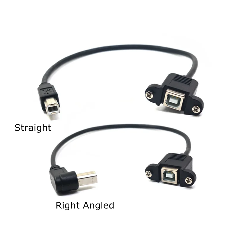 1FT 30CM USB 2.0 Type B Male to Female M/F Right Angle Extension Data Cable Panel Mount For Printer Cable with Screw Hole
1FT 30CM USB 2.0 Type B Male to Female M/F Right Angle Extension Data Cable Panel Mount For Printer Cable with Screw Hole