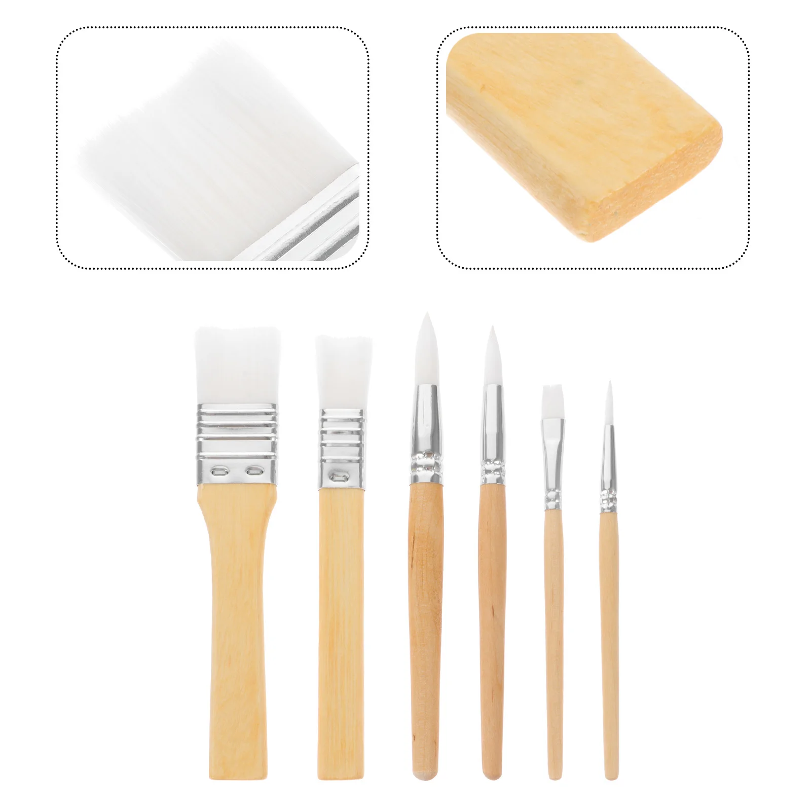 6 Pcs Oil Brush Set Paint Brushes for Classroom Furniture Painting Travel Watercolor Wooden Colour
6 Pcs Oil Brush Set Paint Brushes for Classroom Furniture Painting Travel Watercolor Wooden Colour