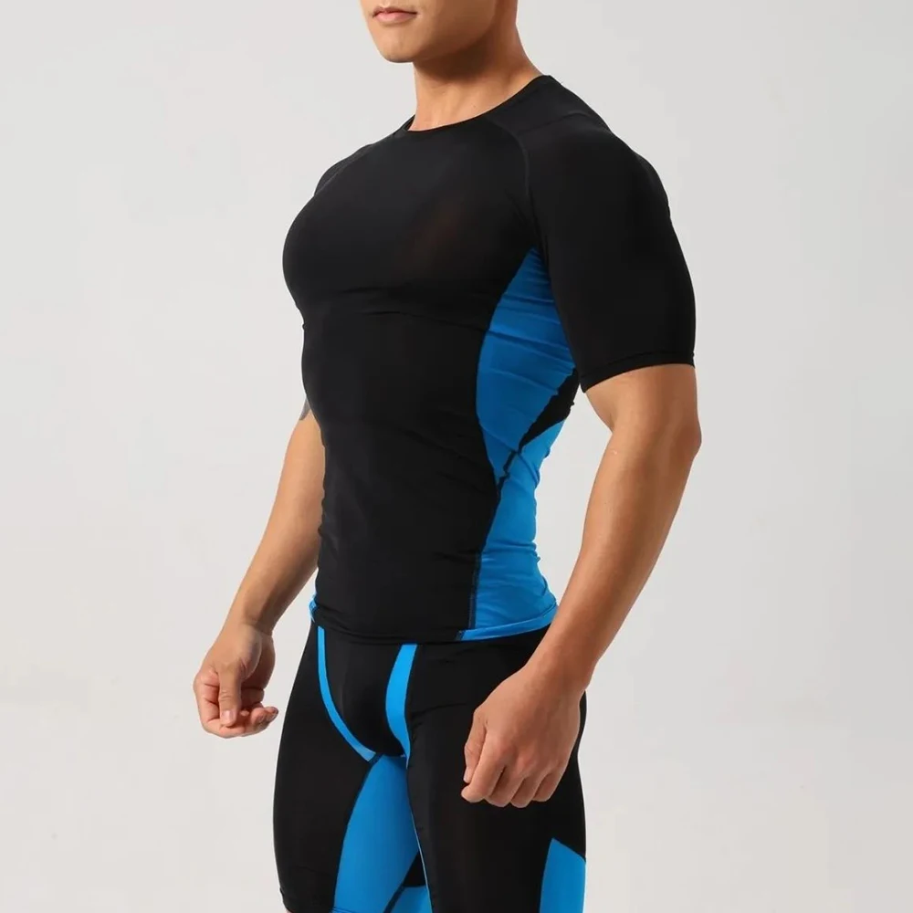 Mens Fitness Tights Tops Sports Training Gym Fitness High Elastic Summer Thin Running Training Quick Drying Top Men'S Clothing
Mens Fitness Tights Tops Sports Training Gym Fitness High Elastic Summer Thin Running Training Quick Drying Top Men'S Clothing