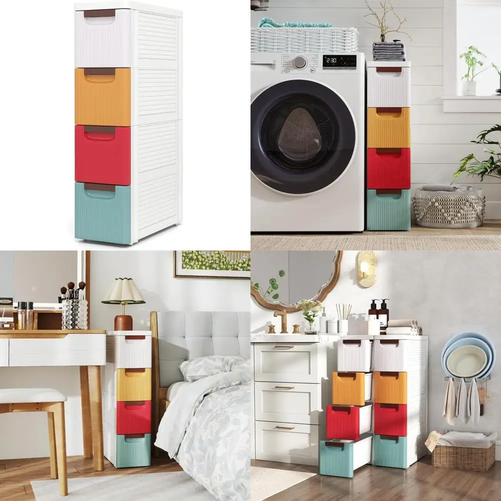 4-Drawer Rolling Storage Cart for Office, Classroom, Bedroom, Bathroom, Art, and Craft Organization
4-Drawer Rolling Storage Cart for Office, Classroom, Bedroom, Bathroom, Art, and Craft Organization