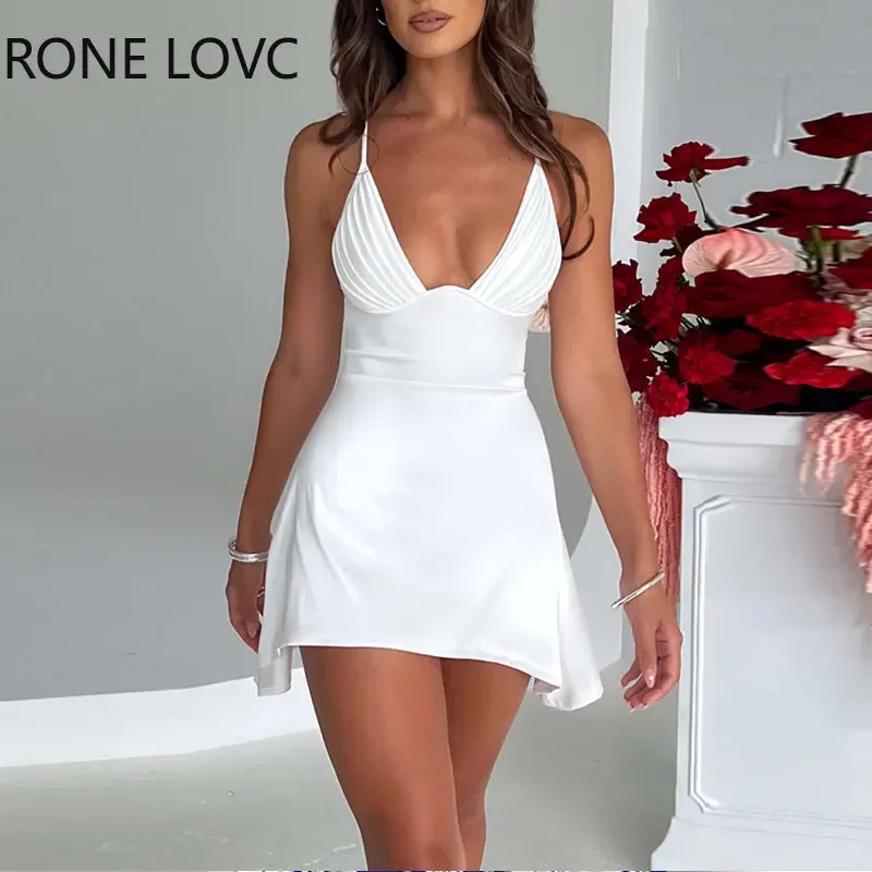 2023 Women Solid Spaghetti Strap Crisss Cross Asymmetrical Sexy Mini White Dress
2023 Women Solid Spaghetti Strap Crisss Cross Asymmetrical Sexy Mini White Dress