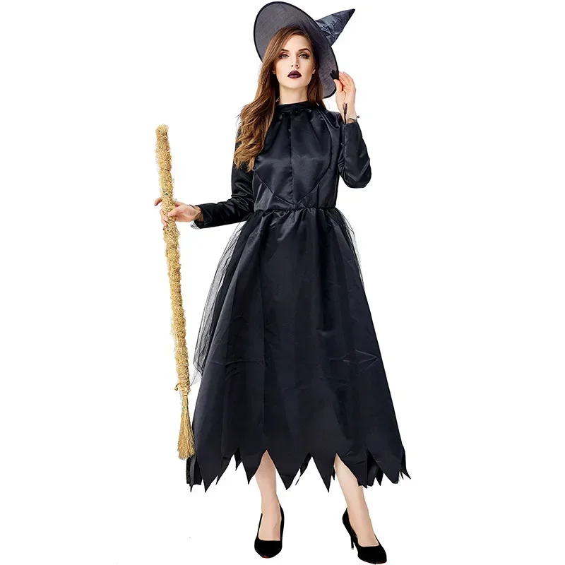 Role-playing Outfit Black Witch Costume Cosplay For Adult Halloween Costume For Women Carnival Performance Party Suit Dress Up
Role-playing Outfit Black Witch Costume Cosplay For Adult Halloween Costume For Women Carnival Performance Party Suit Dress Up