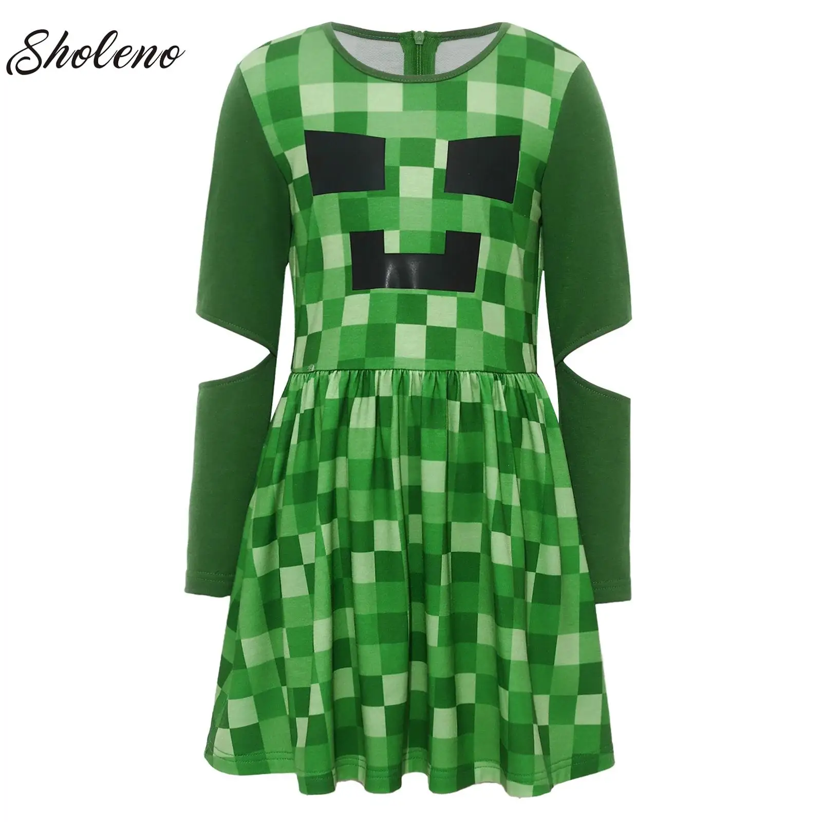 Game Character Theme World Cosplay Costume For Big Girls Green Plaid Long Sleeve Ruffle Dress Helloween Party Birthday Gift
Game Character Theme World Cosplay Costume For Big Girls Green Plaid Long Sleeve Ruffle Dress Helloween Party Birthday Gift