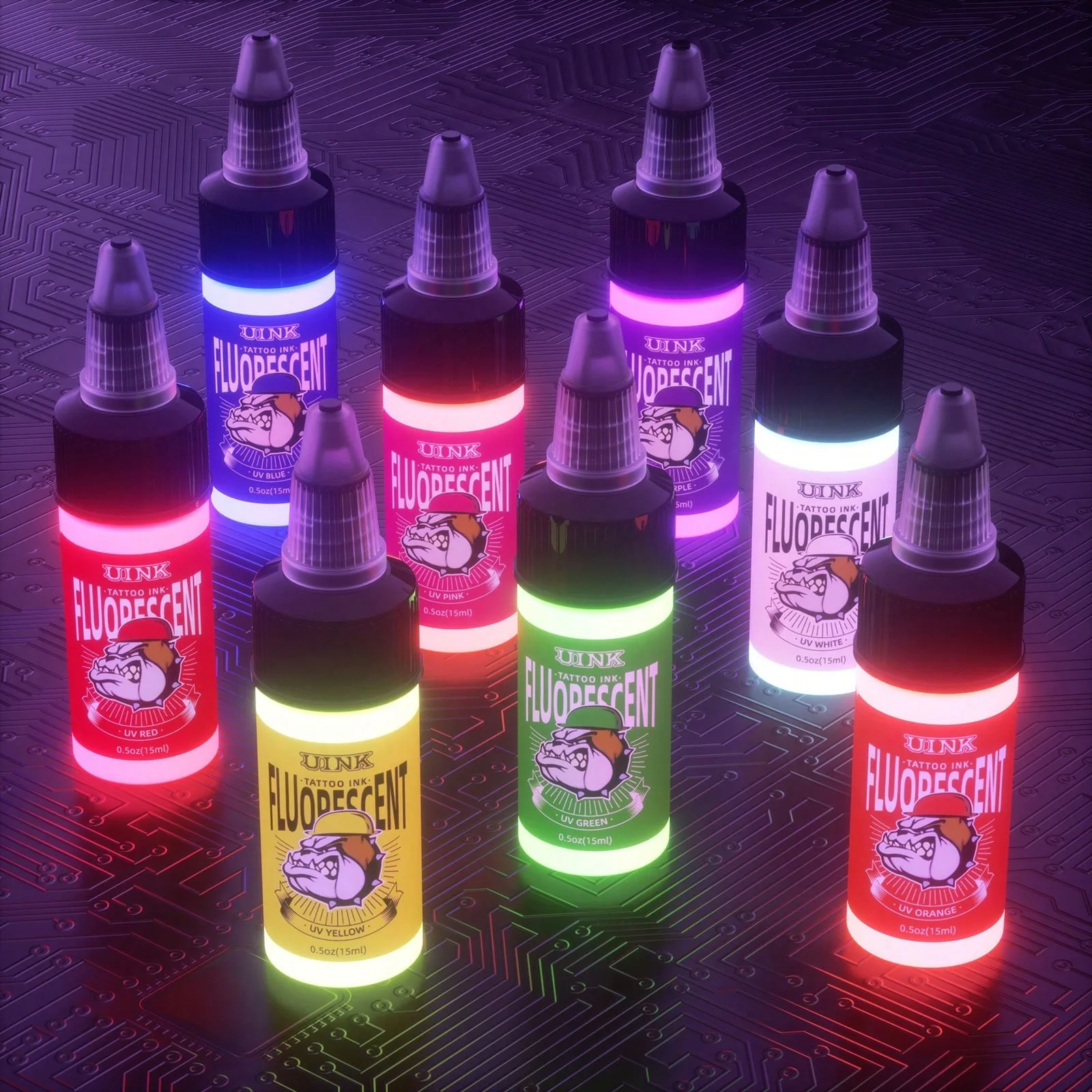 DQFART UV Fluorescent Tattoo Ink 15ML/0.5OZ Can Be Displayed Under UV Light Bright For Beginners Artists To Use Tattoo Supplies
DQFART UV Fluorescent Tattoo Ink 15ML/0.5OZ Can Be Displayed Under UV Light Bright For Beginners Artists To Use Tattoo Supplies