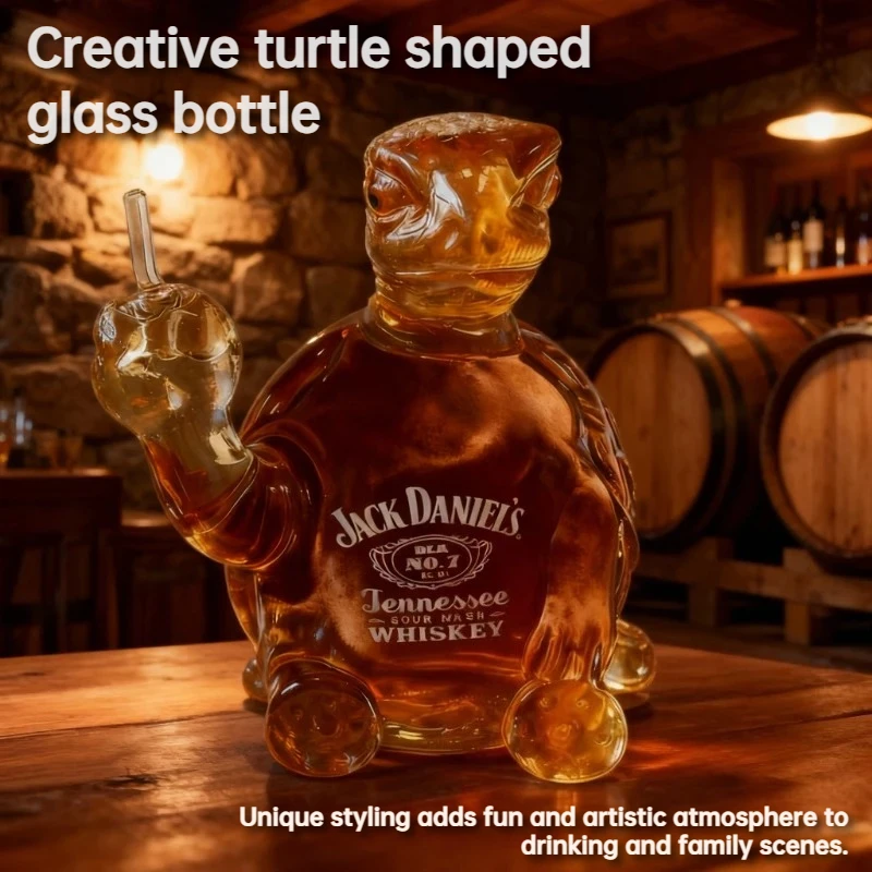 Creative turtle shaped transparent small bottle decoration, whiskey bottling bottle, 320ml alcoholic beverage glass empty bottle
Creative turtle shaped transparent small bottle decoration, whiskey bottling bottle, 320ml alcoholic beverage glass empty bottle