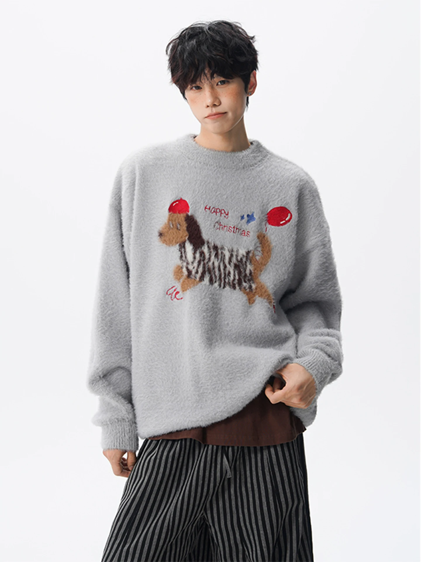 Повседневный мужской вязаный свитер, зима 2025, новый тренд, бренд Lazy Sle, свободный крой, круглый, с рисунком собаки Camere, колбаса
Повседневный мужской вязаный свитер, зима 2025, новый тренд, бренд Lazy Sle, свободный крой, круглый, с рисунком собаки Camere, колбаса