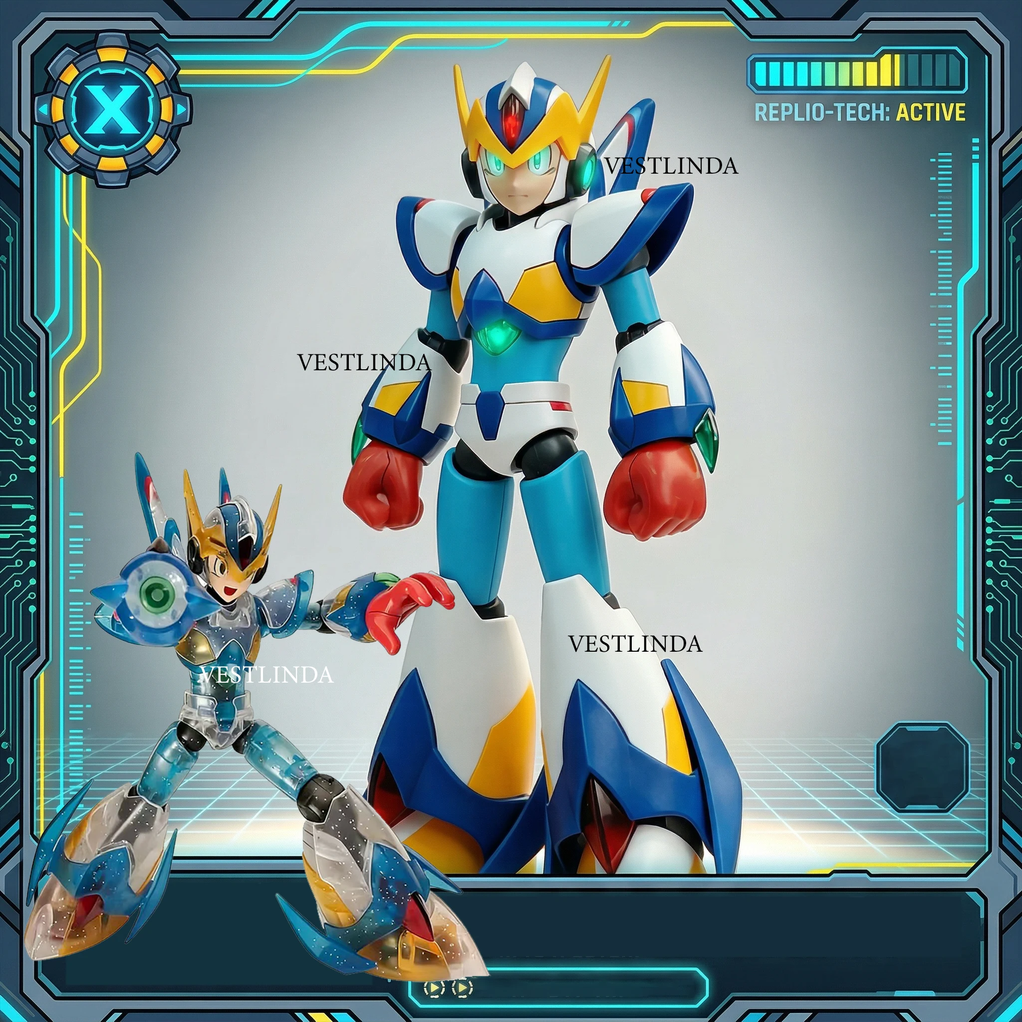 SS Rockman KP701 X Falcon Armor Model Replaceable Arm Action Robot Anime Peripheral Collection Desktop Decoration Birthday Gift
SS Rockman KP701 X Falcon Armor Model Replaceable Arm Action Robot Anime Peripheral Collection Desktop Decoration Birthday Gift