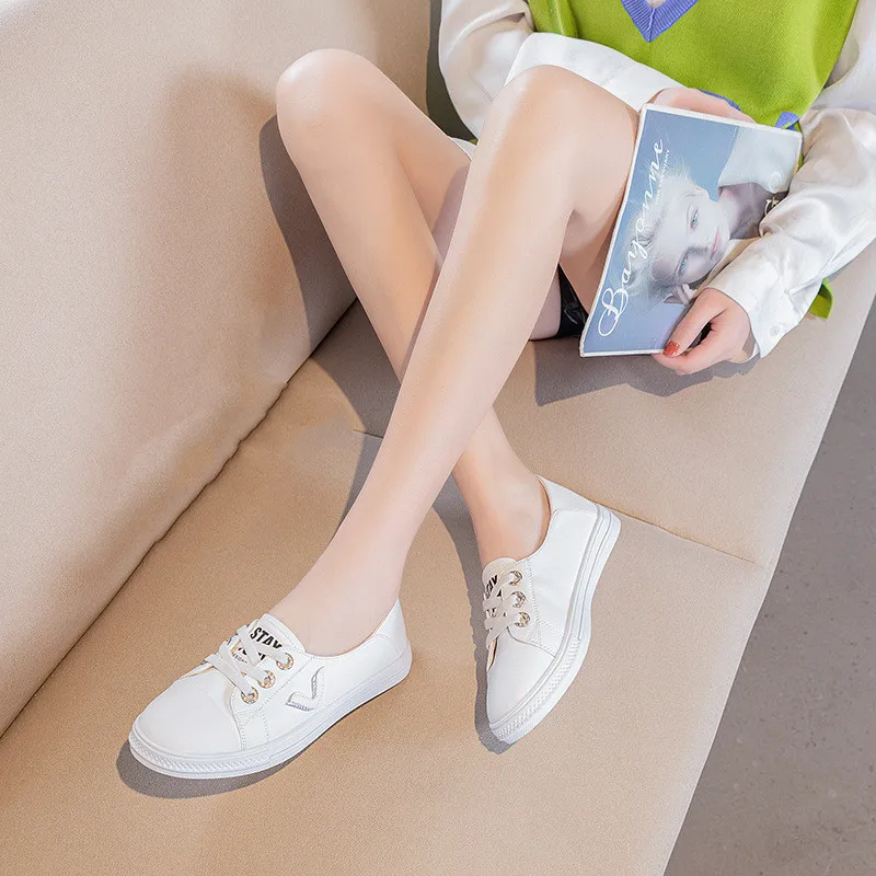 2023 New In Women's Shoes Genuine Leather Sneakers Casual Fashionable Sports Vulcanized Flat Shoe Ladies White Lazy Soft Soles
2023 New In Women's Shoes Genuine Leather Sneakers Casual Fashionable Sports Vulcanized Flat Shoe Ladies White Lazy Soft Soles