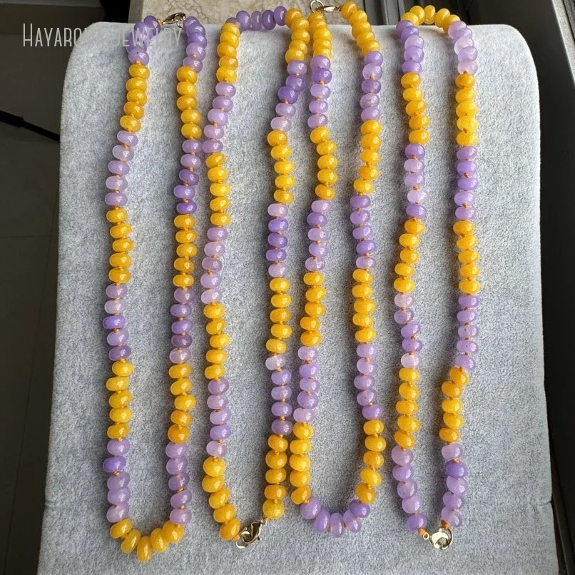 10Pcs Handmade Purple Yellow Bead Gemstone Natural Stone Bohemian Boho Bead Choker Necklace Women Bright Colored Jewelry
10Pcs Handmade Purple Yellow Bead Gemstone Natural Stone Bohemian Boho Bead Choker Necklace Women Bright Colored Jewelry