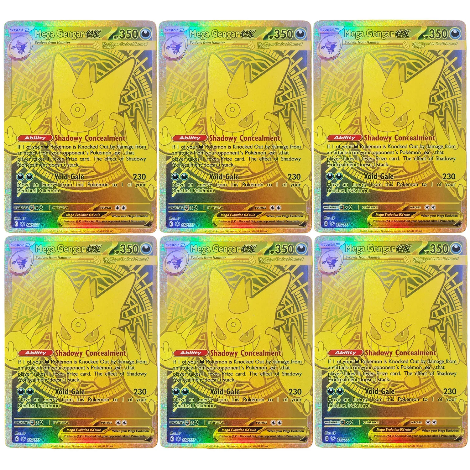Self Made TCG English Mega Gengar Gyarados Alakazam Raichu Blaziken ex Pokemon Gold Texture Game Collection Card Toy
Self Made TCG English Mega Gengar Gyarados Alakazam Raichu Blaziken ex Pokemon Gold Texture Game Collection Card Toy