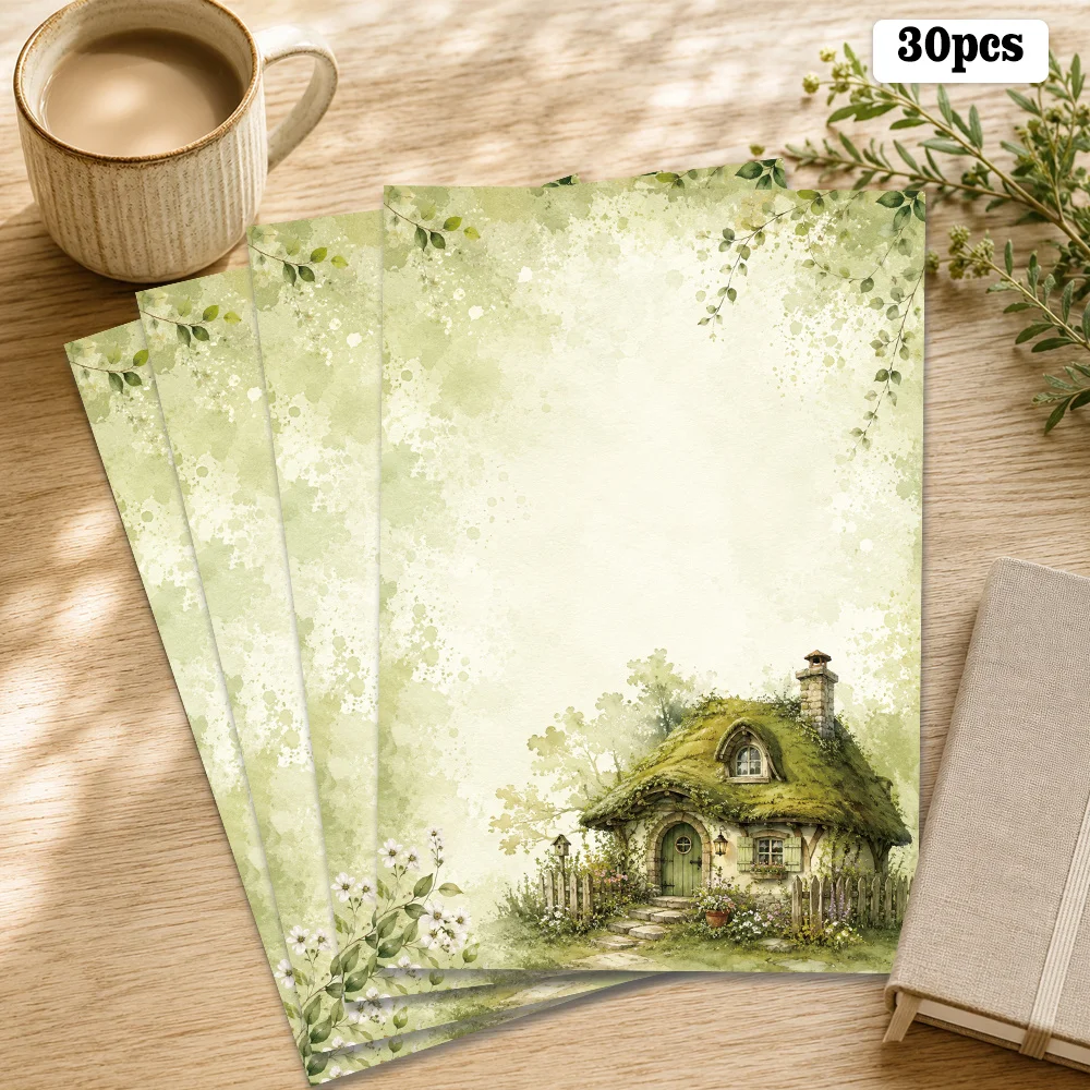 30 Sheets,B5, Moss Fairy Tale Cottage Writing Paper With Glasses,lined,unglued,very Suitable For Notebooks, Memos, And Stickers
30 Sheets,B5, Moss Fairy Tale Cottage Writing Paper With Glasses,lined,unglued,very Suitable For Notebooks, Memos, And Stickers