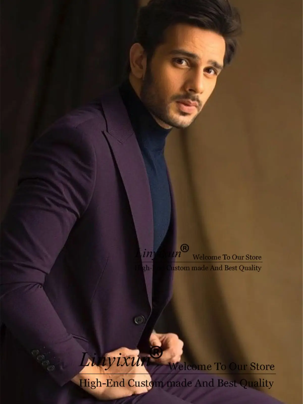 Fashion Purple Mens Suits Slim Fit Groom Wedding Tuxedos Formal Male Prom Blazer 2 Piece Sets Groomsmen Costume Homme
Fashion Purple Mens Suits Slim Fit Groom Wedding Tuxedos Formal Male Prom Blazer 2 Piece Sets Groomsmen Costume Homme