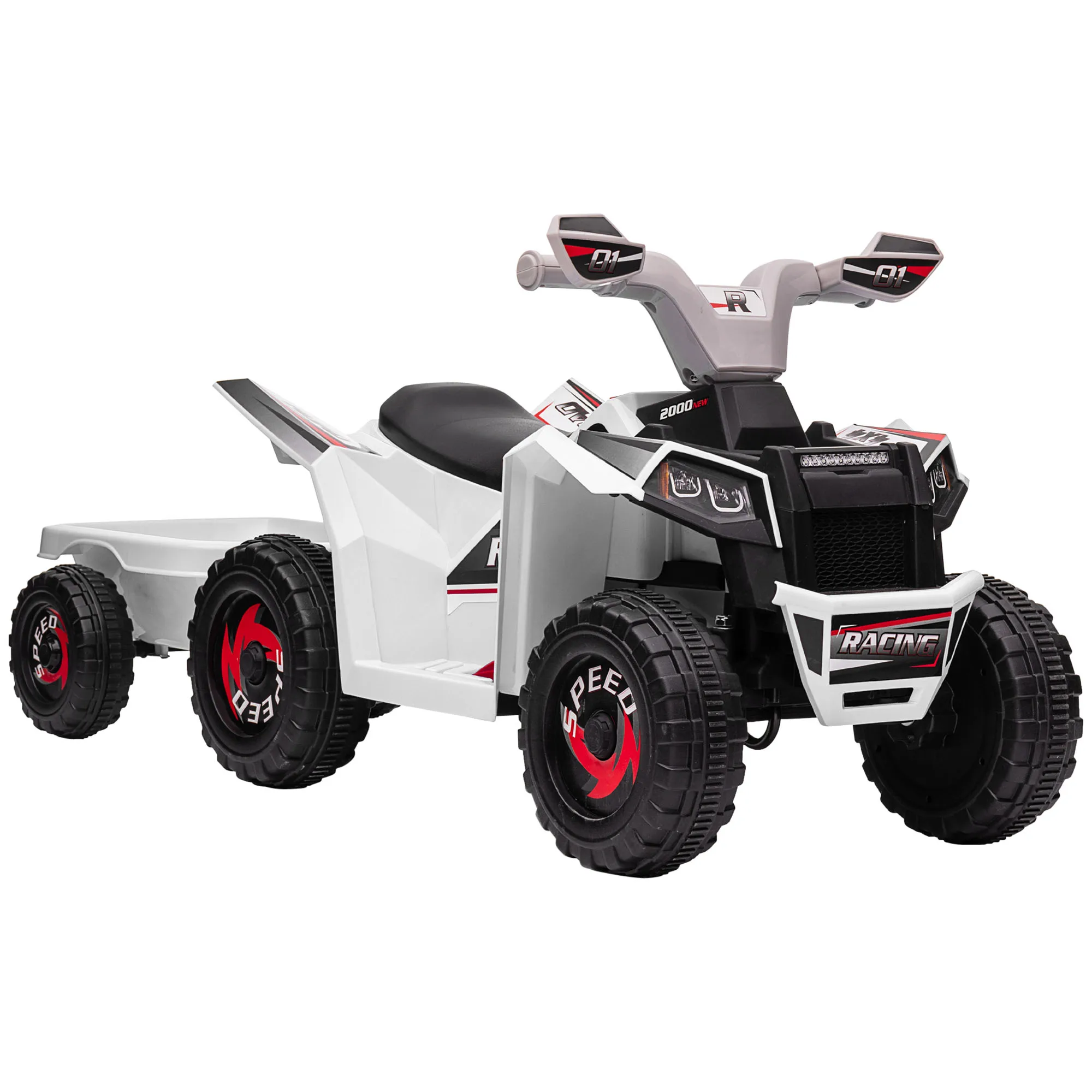 6V Kids Ride on ATV Storage 1.6MPH for Ages 18-36 White, Anti-Slip Wheels, Adjustable Speed Modes, Comfort Seat, Indoor Outdoor Play Gift
6V Kids Ride on ATV Storage 1.6MPH for Ages 18-36 White, Anti-Slip Wheels, Adjustable Speed Modes, Comfort Seat, Indoor Outdoor Play Gift
