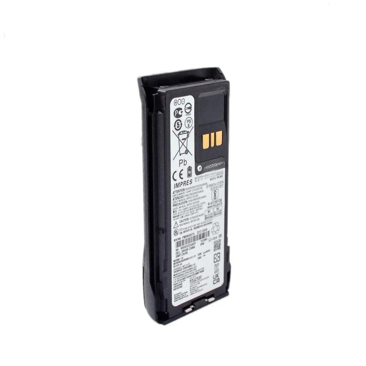 PMNN4807A Li-ion Battery Pack IMPRES High Capacity 2200mAh with Blet Clip for Motorola R7 R7a HAM Two Way Radio Accessory
PMNN4807A Li-ion Battery Pack IMPRES High Capacity 2200mAh with Blet Clip for Motorola R7 R7a HAM Two Way Radio Accessory
