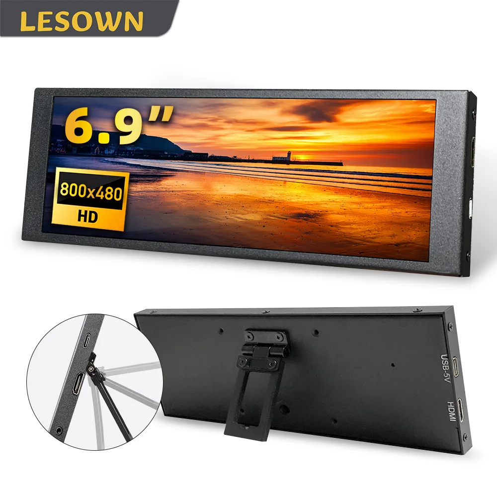 LESOWN Compact Strip Display 6.9 7.9 8.8 Inch 480×1280 IPS Small Second Monitor CPU Temperature Display Driver-Free Setup for PC
LESOWN Compact Strip Display 6.9 7.9 8.8 Inch 480×1280 IPS Small Second Monitor CPU Temperature Display Driver-Free Setup for PC