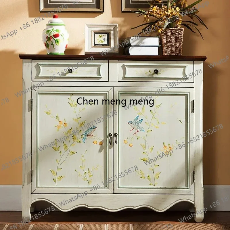New arrrive American painted flat body double door cabinet entrance retro entrance corridor cabinet
New arrrive American painted flat body double door cabinet entrance retro entrance corridor cabinet