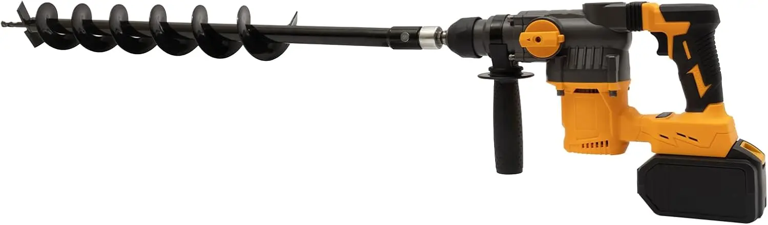 Cordless Rotary Hammer with Battery, Charger & 80cm Drill Bit, Heavy-Duty Electric Hammer for Post Hole Digging, Garden Auger, Landscaping, Ideal for Homeowners and Contractors
Cordless Rotary Hammer with Battery, Charger & 80cm Drill Bit, Heavy-Duty Electric Hammer for Post Hole Digging, Garden Auger, Landscaping, Ideal for Homeowners and Contractors