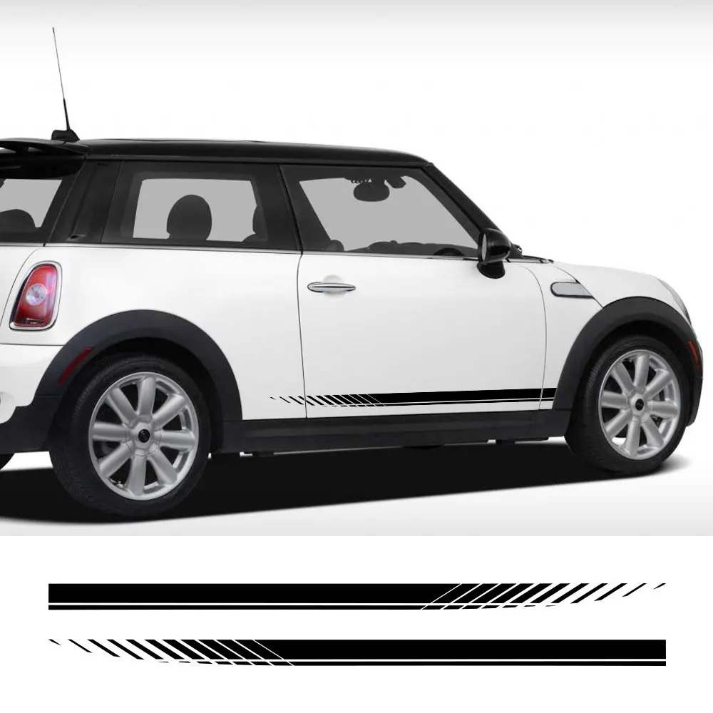 Car Door Side Skirt Stickers For Mini Cooper F55 F56 F54 F60 R53 R55 R56 R57 R58 R59 R60 R61 Auto Exterior Decals Accessories