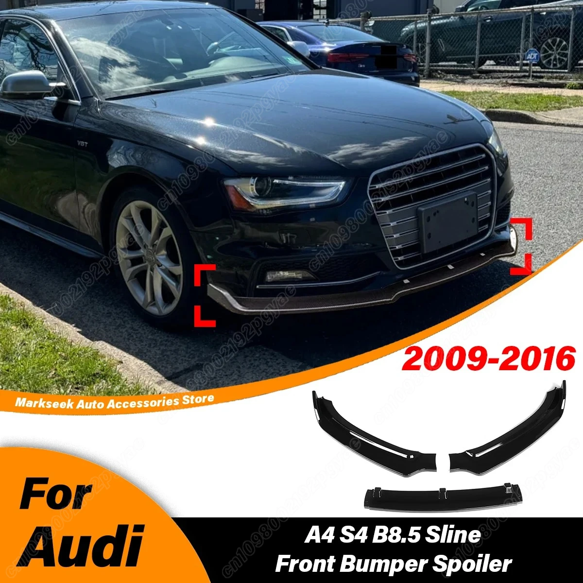 For Audi A4 B8.5 2009 2010 2011 2012 2013 2014 2015 2016 Automobile Front Bumper Splitter Lip Splitter Body Modification Kit
For Audi A4 B8.5 2009 2010 2011 2012 2013 2014 2015 2016 Automobile Front Bumper Splitter Lip Splitter Body Modification Kit